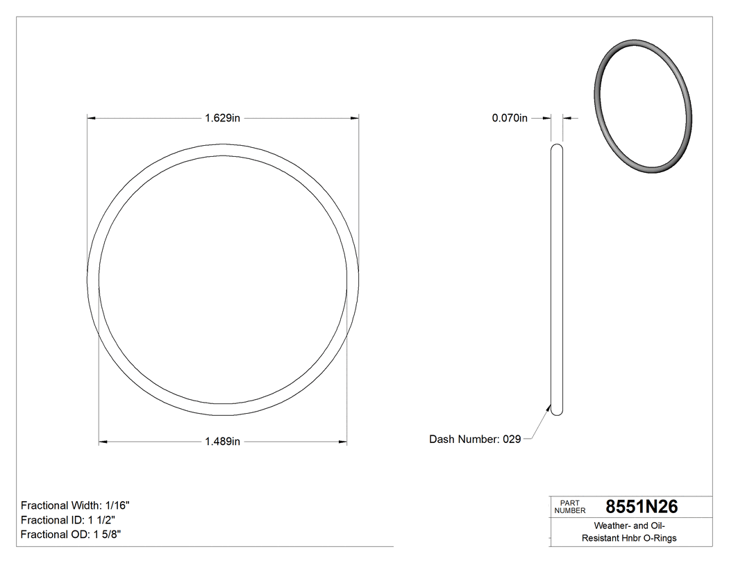 Technical drawing - 8551N26